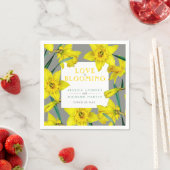 Liebe blüht Aquarellgelb Frühjahrshochzeit Serviette (Beispiel)