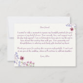 Liebe blüht boho Wildblume Brautparty Dankeskarte (Rückseite)