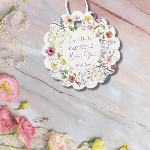 Liebe blüht boho Wildblume Brautparty Geschenkanhänger