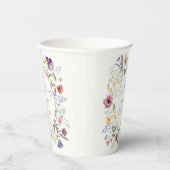 Liebe blüht boho Wildblume Brautparty Pappbecher (Rechts)