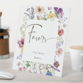 Liebe blüht boho Wildblume Gefallen Geschenktisch Sockelschild (In Situ)