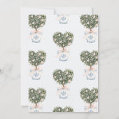 Liebe blüht Chinoiserie Pink Brautparty Einladung (Rückseite)