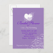 Liebe blüht einladungspostkarte (Vorne/Hinten)