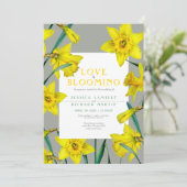 Liebe blüht Frühlingsholz Einladung (Stehend Vorderseite)