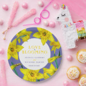 Liebe blüht gelbe Frühjahrsheirat Pappteller (Party)