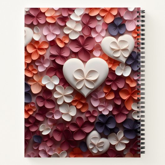 Liebe blüht in den Herzen Notizblock (Rückseite)