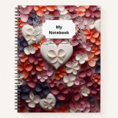 Liebe blüht in den Herzen Notizblock (Vorderseite)