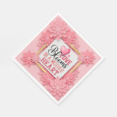 Liebe blüht in einem Mutterherzen I Elegante Blüte Serviette (Ecke)