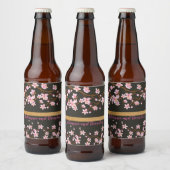 Liebe blüht Kirschblossom Bierflaschenetikett (Flaschen)