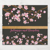 Liebe blüht Kirschblossom Bierflaschenetikett (Einzelnes Label)