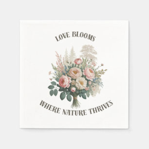 Liebe blüht mit der Natur Serviette