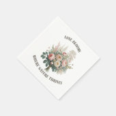 Liebe blüht mit der Natur Serviette (Ecke)