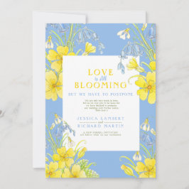 Liebe blüht noch Frühjahr verschoben Hochzeit Einladung