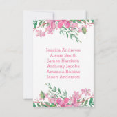 Liebe blüht rosa Tischnummer Sitzkarte (Rückseite)