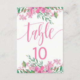 Liebe blüht rosa Tischnummer Sitzkarte