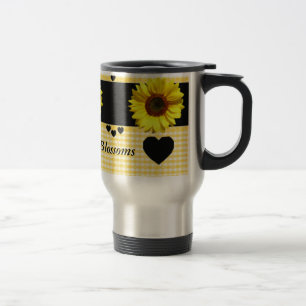 Liebe blüht Sonnenblumen Reisebecher