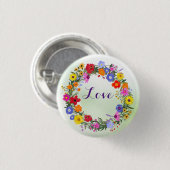 Liebe Blume Benutzerdefinierte Schaltflächen Button (Vorne & Hinten)