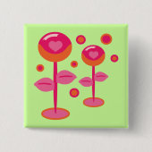Liebe Blume Button (Vorderseite)