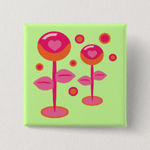 Liebe Blume Button