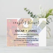 LIEBE Blume Gleich geschlechtliche Paare Dusche Einladung (Stehend Vorderseite)