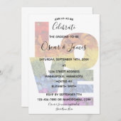 LIEBE Blume gleichgeschlechtliche Party Einladung (Vorne/Hinten)