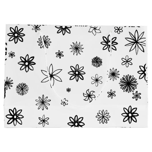 Liebe Blume Große Geschenktüte (Rückseite)