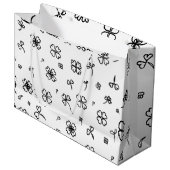 Liebe Blume Große Geschenktüte (Vorderseite Schrägansicht)