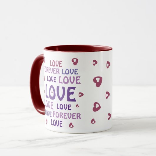 LIEBE BLUME HERZ GEBURTSTAG VALENTINE TASSE (Vorderseite Links)