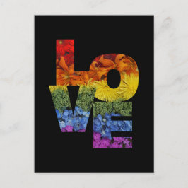 LIEBE Blume Postkarte