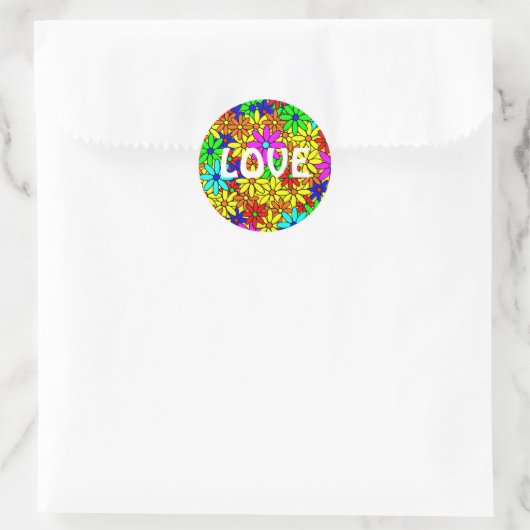 Liebe Blume Power Collage Stickers (Tasche)