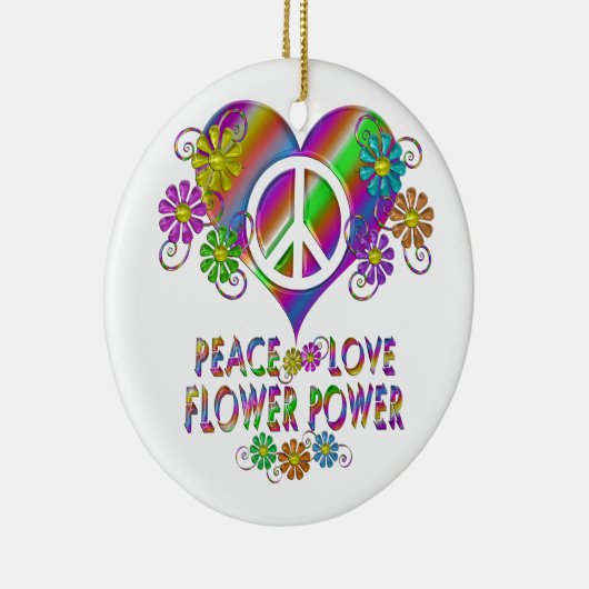 Liebe Blume Power Keramik Ornament (Rechts)