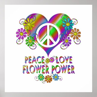 Liebe Blume Power Poster