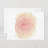 Liebe, Blume und Herz für gutes Karma Postkarte (Vorne/Hinten)