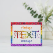 Liebe Blume Vintage Textnachricht Postkarte (Stehend Vorderseite)