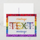 Liebe Blume Vintage Textnachricht Postkarte (Vorne/Hinten)