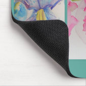 Liebe Blume Wasserfarbe Türkis Blumenmousse Pad Mousepad (Ecke)