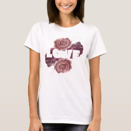Liebe Blume Weiße T - Shirt