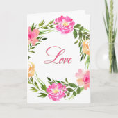 Liebe Blume Wreath Muttertag Karte (Vorderseite)