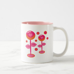 Liebe Blume Zweifarbige Tasse