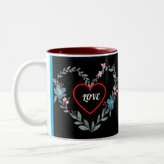 Liebe Blume Zweifarbige Tasse