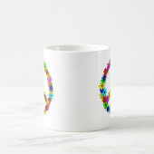 Liebe-Blumen-Friedenszeichen Kaffeetasse (Mittel)