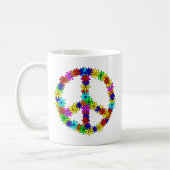 Liebe-Blumen-Friedenszeichen Kaffeetasse (Links)