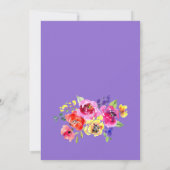 Liebe Blumengarten im Brautparty Einladung (Rückseite)