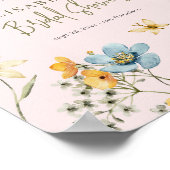 Liebe blumengeschmücktes Brautparty Begrüßungszeic Poster (Ecke)