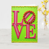 Liebe Blumenkranz Karte mit mutigem Design (Gelbe Blume)