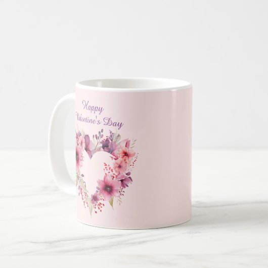 Liebe | Blumenstrauß | Valentinstag Kaffeetasse (Vorderseite Links)