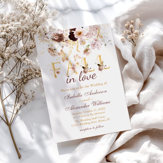 Liebe Blush Peony & Gold Burgund Hochzeit Einladung