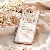 Liebe Blush Peony & Gold Burgund Hochzeit Einladung