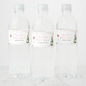 Liebe Blush Pink Brautparty Wasserflaschenetikett (Flaschen)