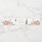 Liebe Blush Pink Brautparty Wasserflaschenetikett (Einzelnes Label)